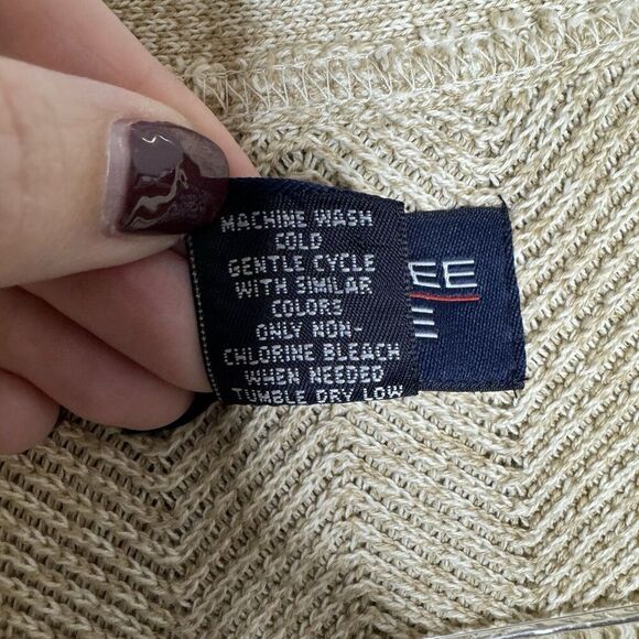 Vintage Sweater Mens Cardigan Grandpa Size LT Large‎ Tall Beige Textured Tan - Picture 6 of 6